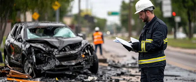 presentar un informe policial después de un accidente